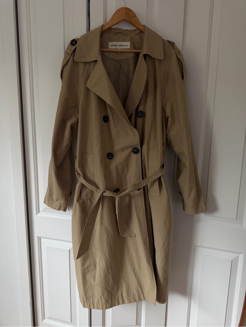 Beige Trench Coat - Classic Double-Breasted Women’s Coat